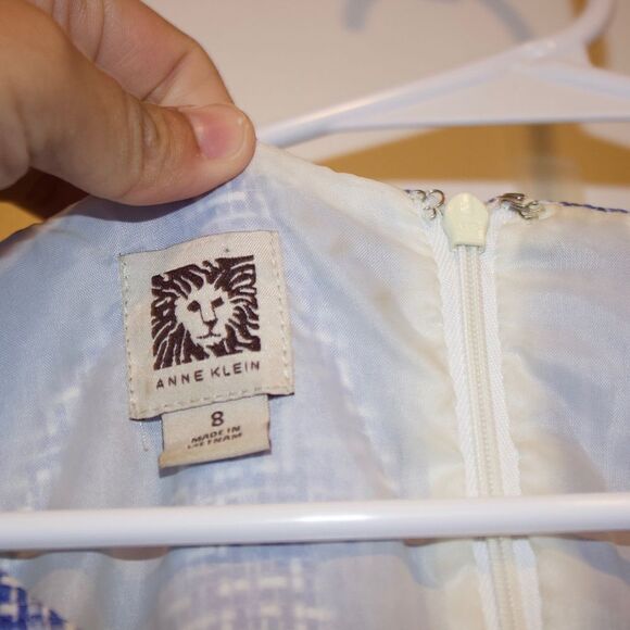 Anne Klein Blue Mini Dress Women Size 8 - Picture 4 of 7